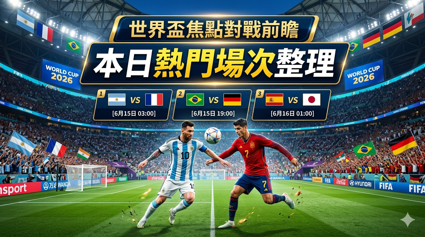世界盃焦點對戰前瞻：本日熱門場次整理
