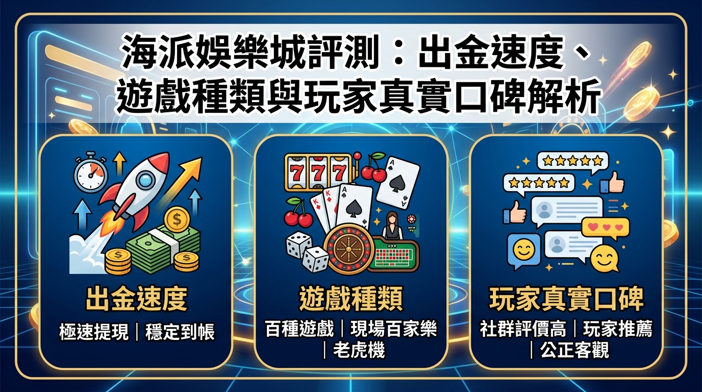 海派娛樂城評測：出金速度、遊戲種類與玩家真實口碑解析